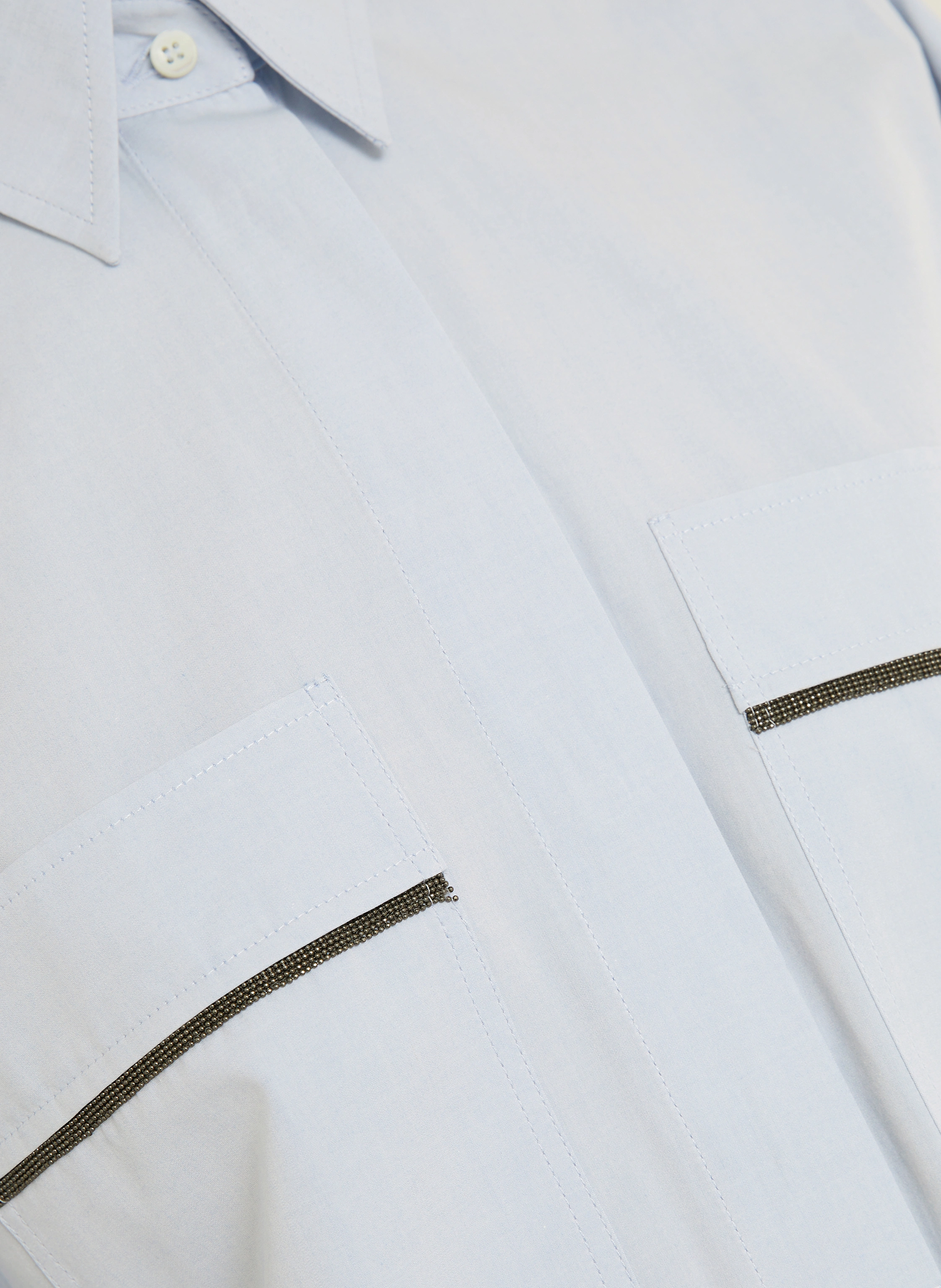 BRUNELLO CUCINELLI Hemdbluse mit Schmucksteinen