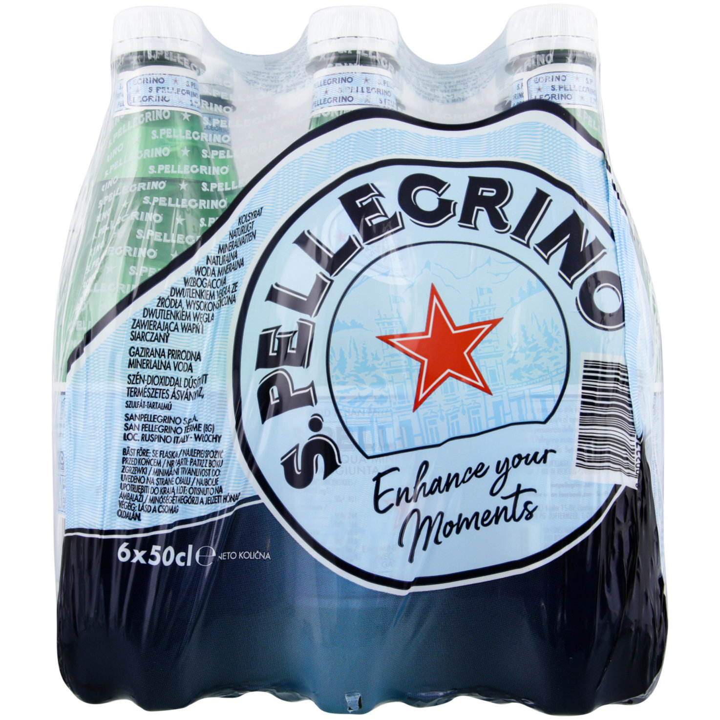 San Pellegrino Mineralwasser mit Kohlensäure 6x50cl -300cl
