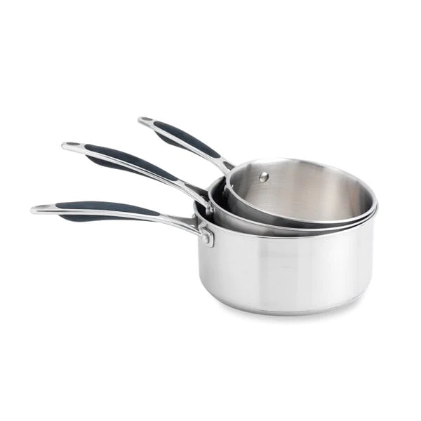 Set 3 casseroles inox Excell'Inox 16, 18 et 20 cm Mathon