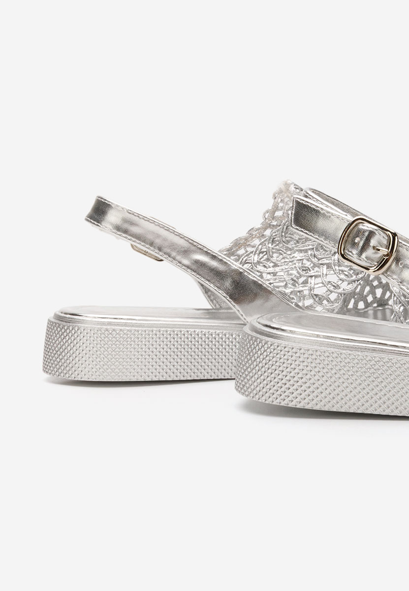 Sandales femme sans talon argent Nichelle