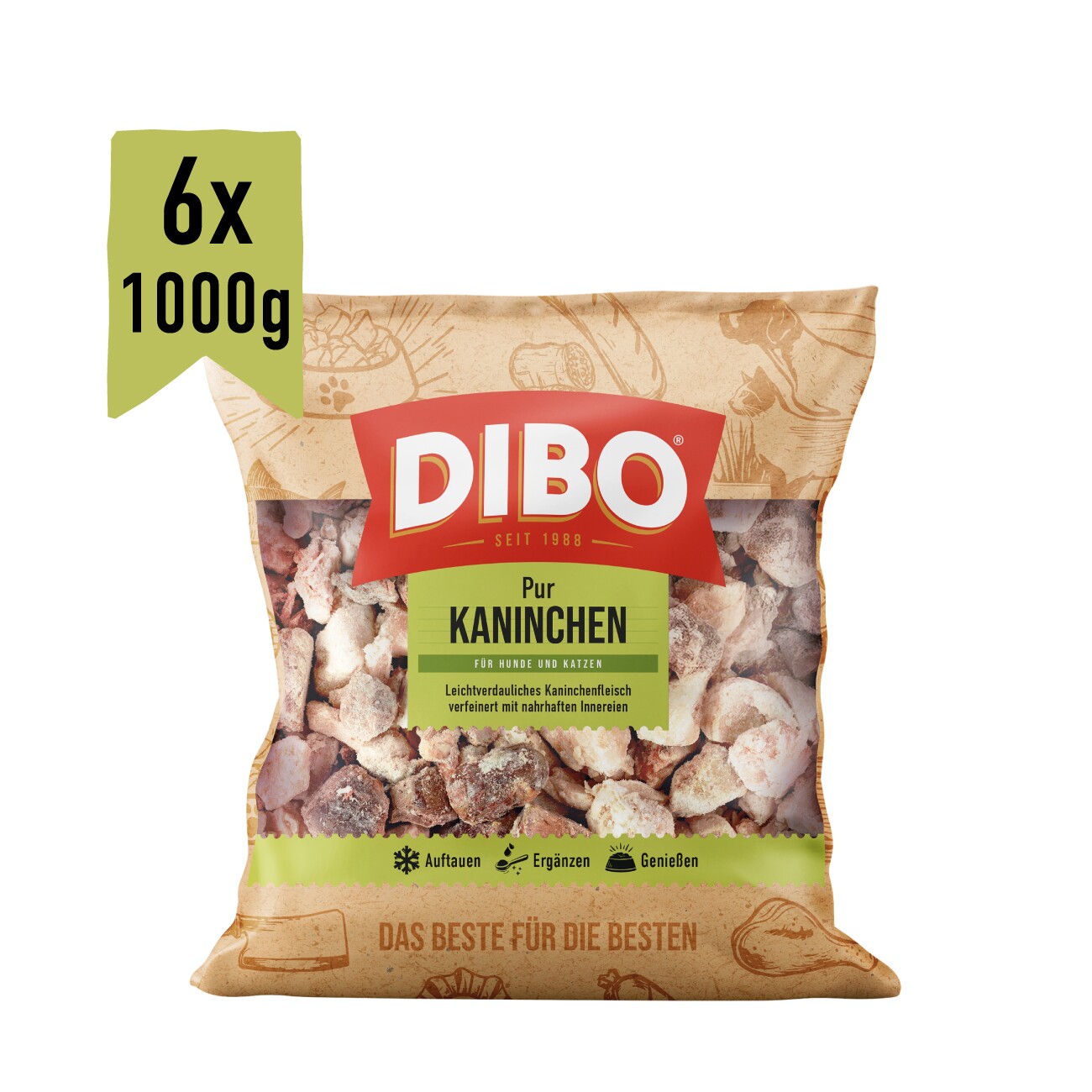 DIBO Frostfutter Kaninchen 6x1 kg