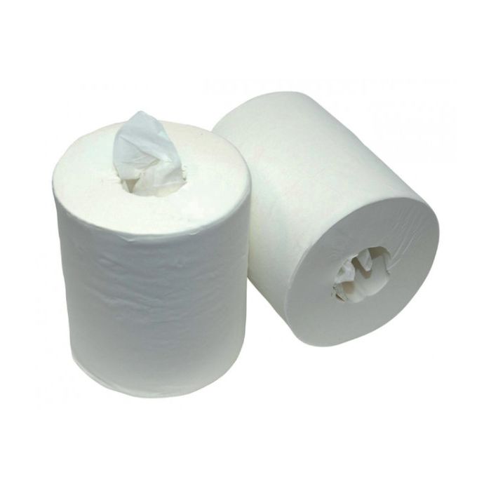 Poetsrollen 6st Cellulose Poetspapier Midi 1laags Kokerloos 6 rollen