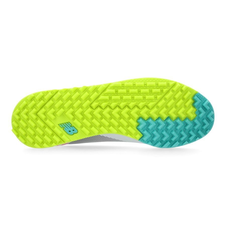 New Balance Furon V7 Dispatch TF - Blanc/Violet/Jaune Fluo Enfant