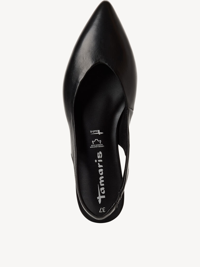 Leren Slingpumps - zwart