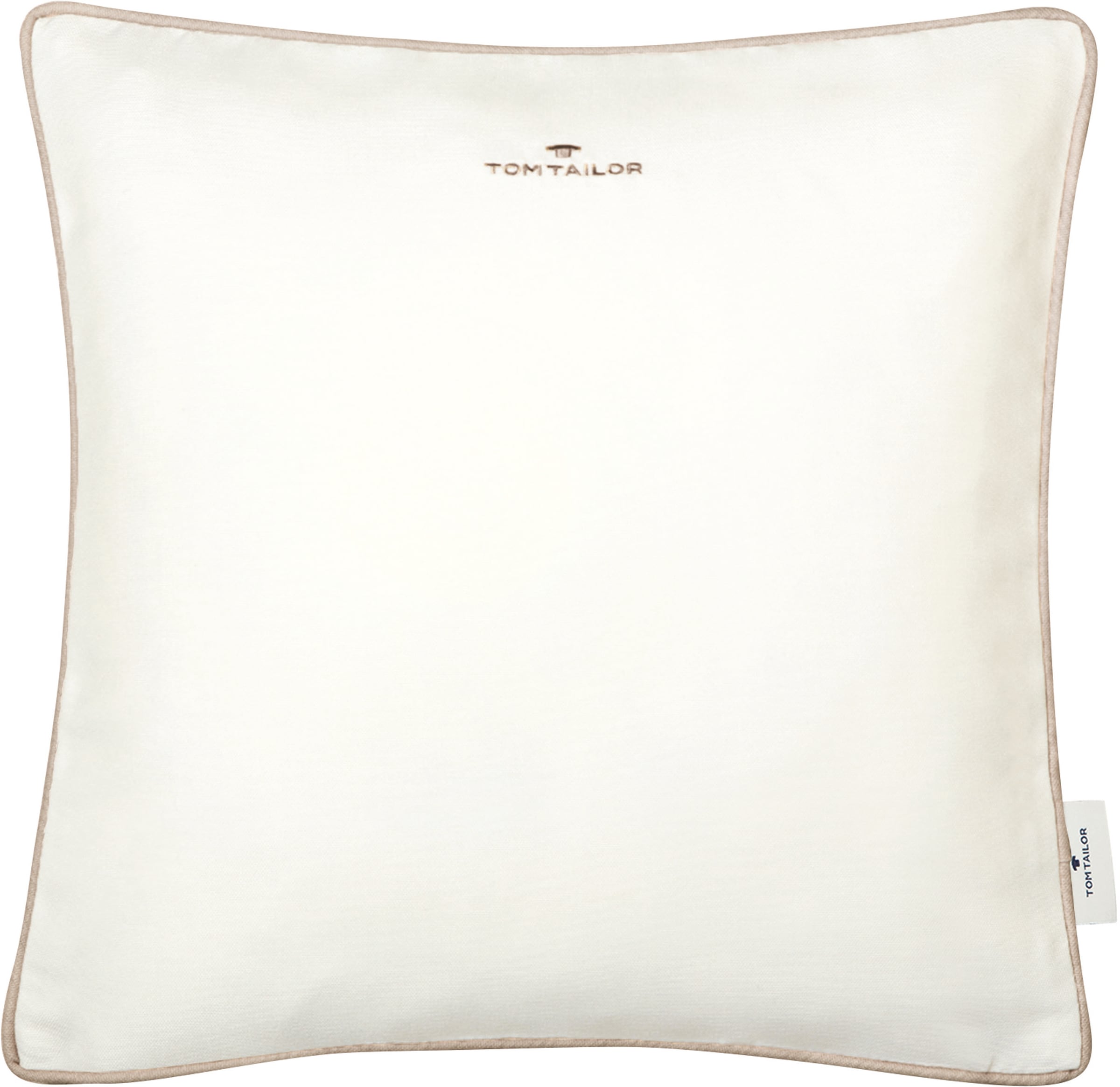 TOM TAILOR HOME Dekokissen »Dove Signature« mit Paspel, Kissenhülle ohne Füllung, 1 Stück
