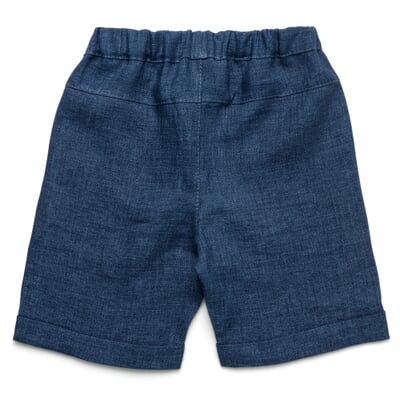 Kinder-Shorts Leinen, Denimblau