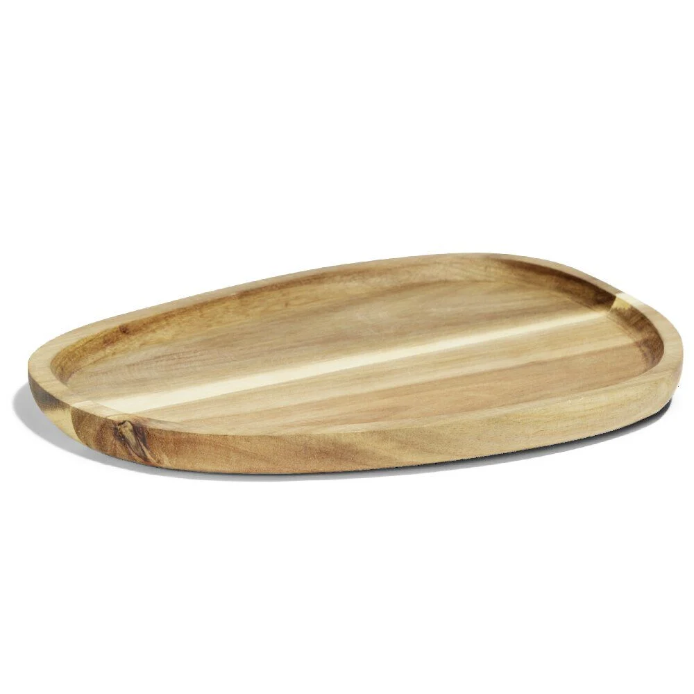Plateau en bois d'acacia ovale 20x28cm