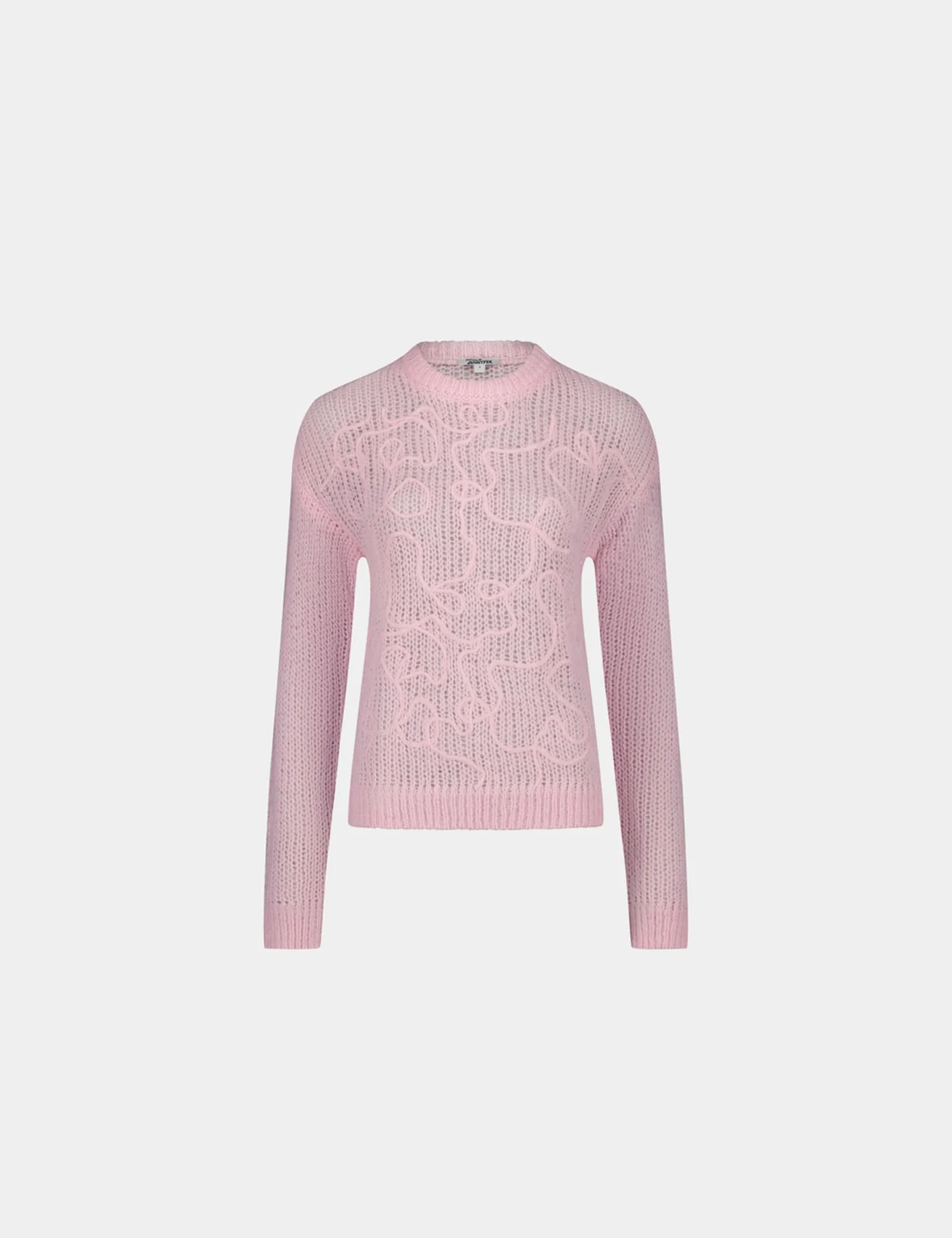 Pull léger ajouré rose