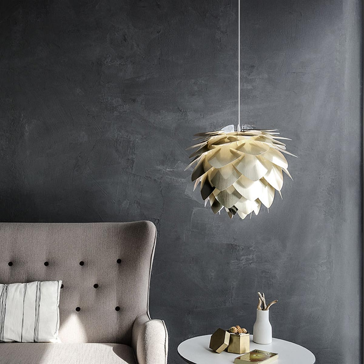 Hanglamp Silvia Ø50 cm koordset wit Zwart