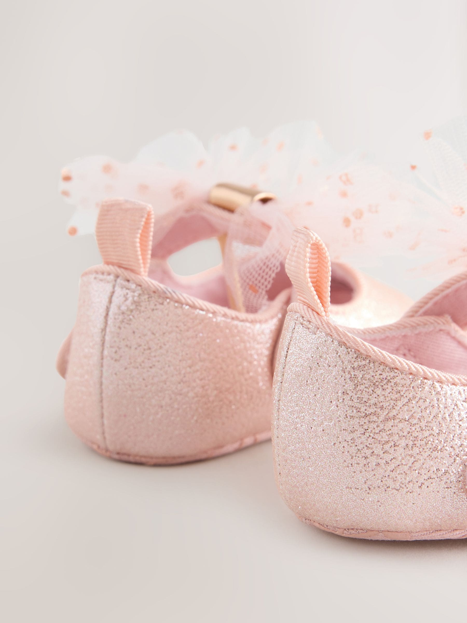Roze - Baker by Ted Baker babyslofjes met strik voor meisjes