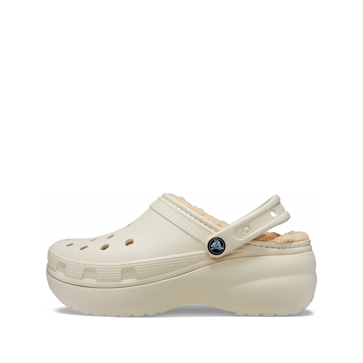 Crocs<br>Tamancos forrados com plataforma clássica