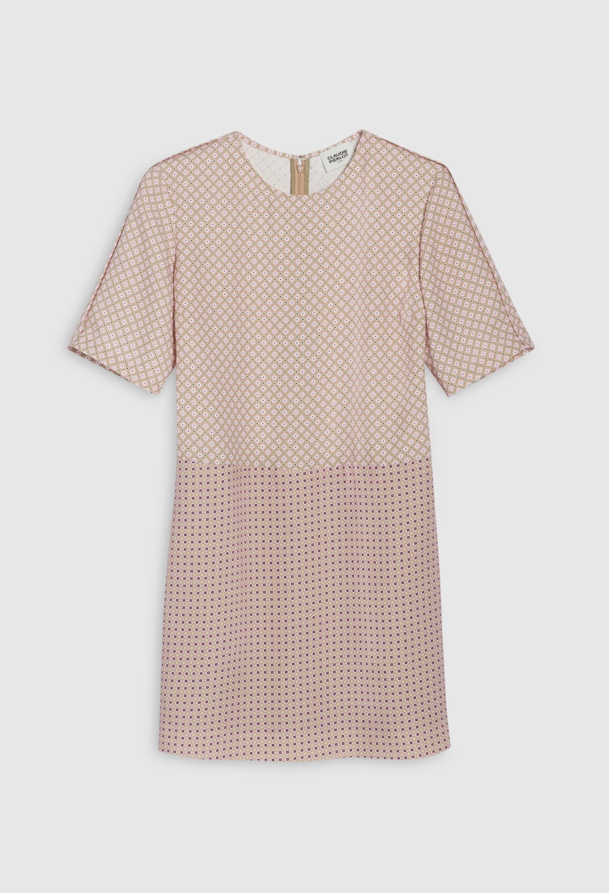 Robe courte imprimee rose