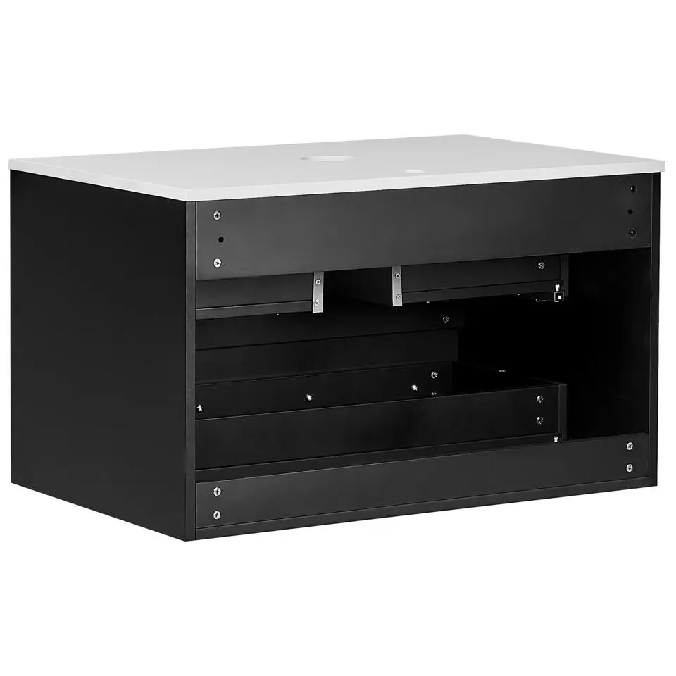 QUINTELA - Badkamermeubel - Zwart - 80 x 52 cm - MDF