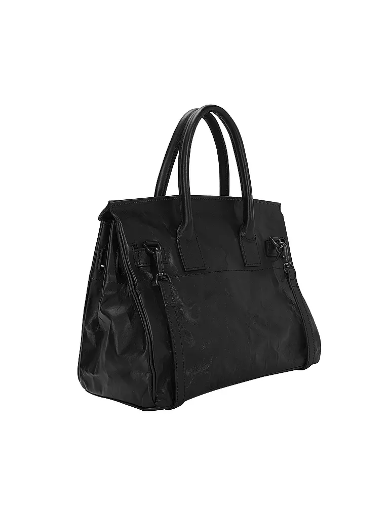 DUREN Ledertasche - Henkeltasche THE MAN  schwarz