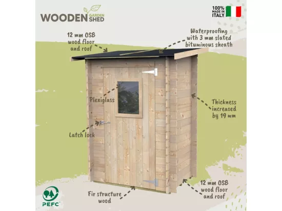 Abri de jardin en bois pour outils extérieur ToolCabinPlus