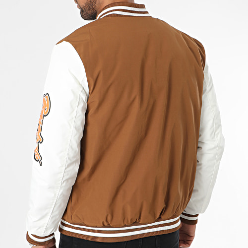 Veste Teddy Marron Blanc