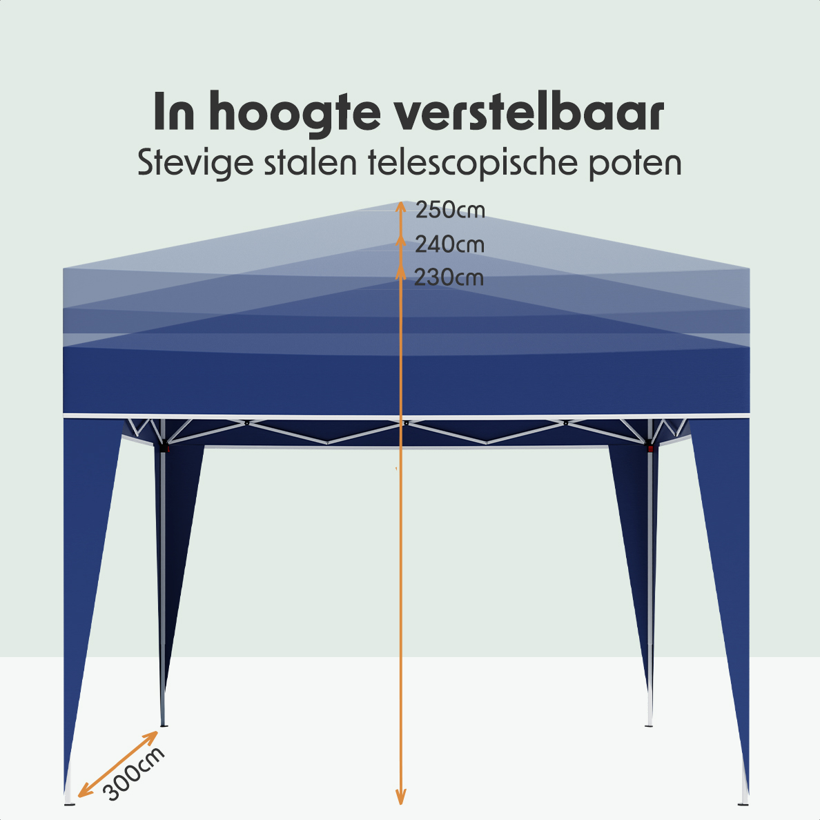LifeGoods 3x3 m partytent  - Blue