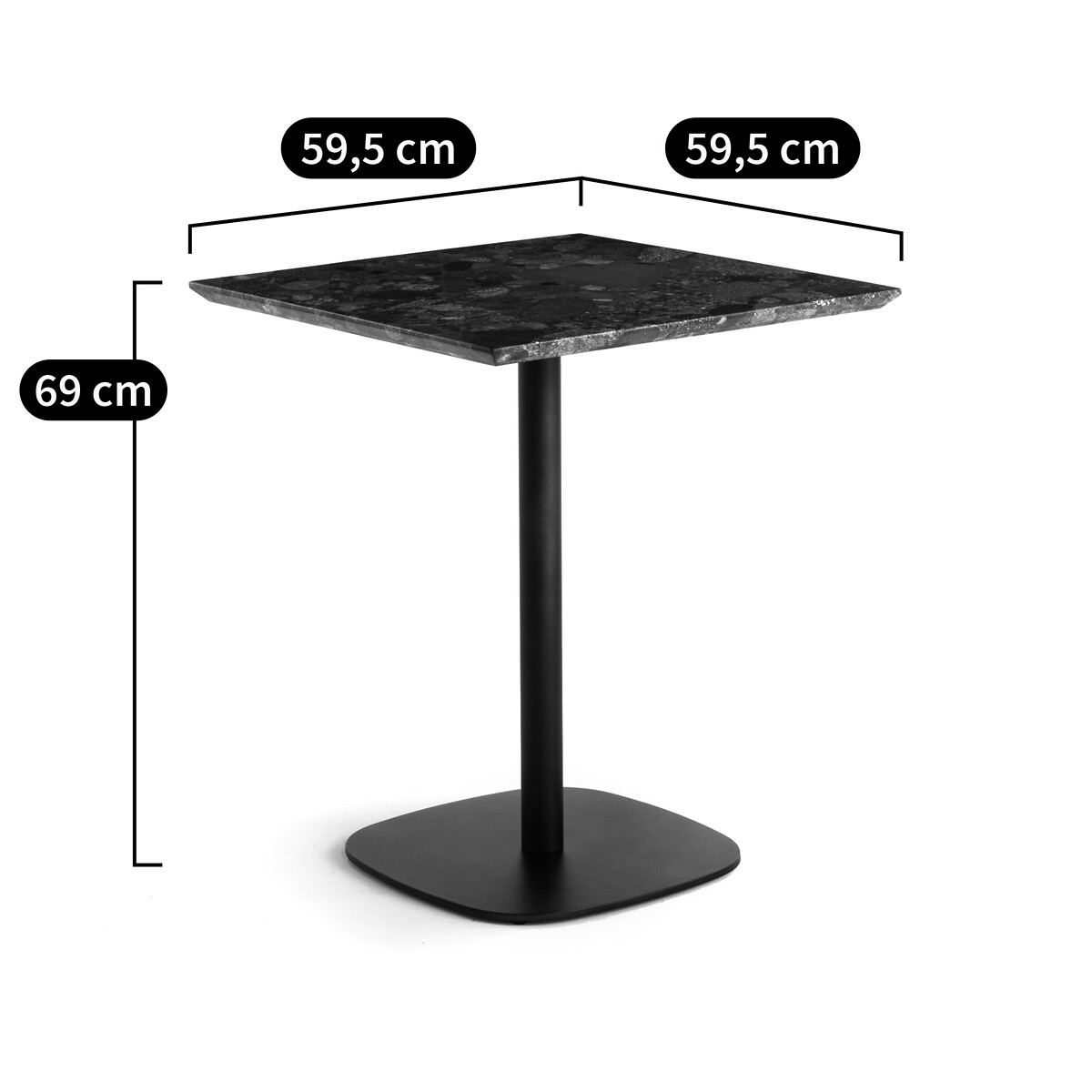 AM.PM<br>Mesa bistrô, mármore preto, Beldixe