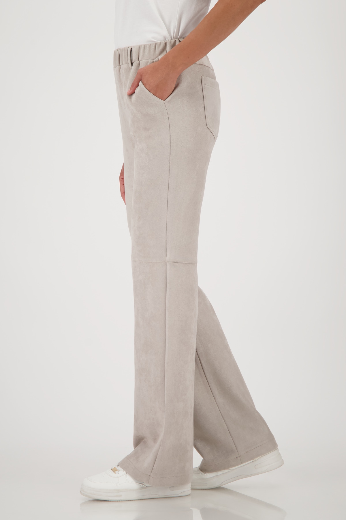 Monari Lederimitathose »Hose Lederimitat Velours«  Gerade Beinform