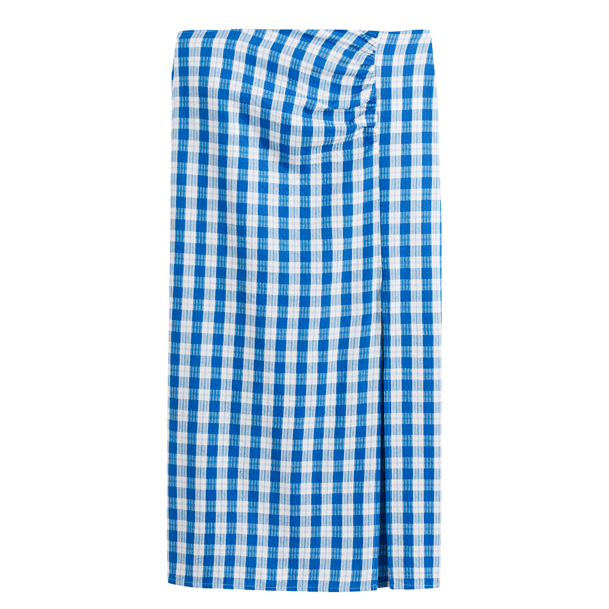 COLEÇÕES LA REDOUTE<br>Saia longa com efeito tanga, xadrez