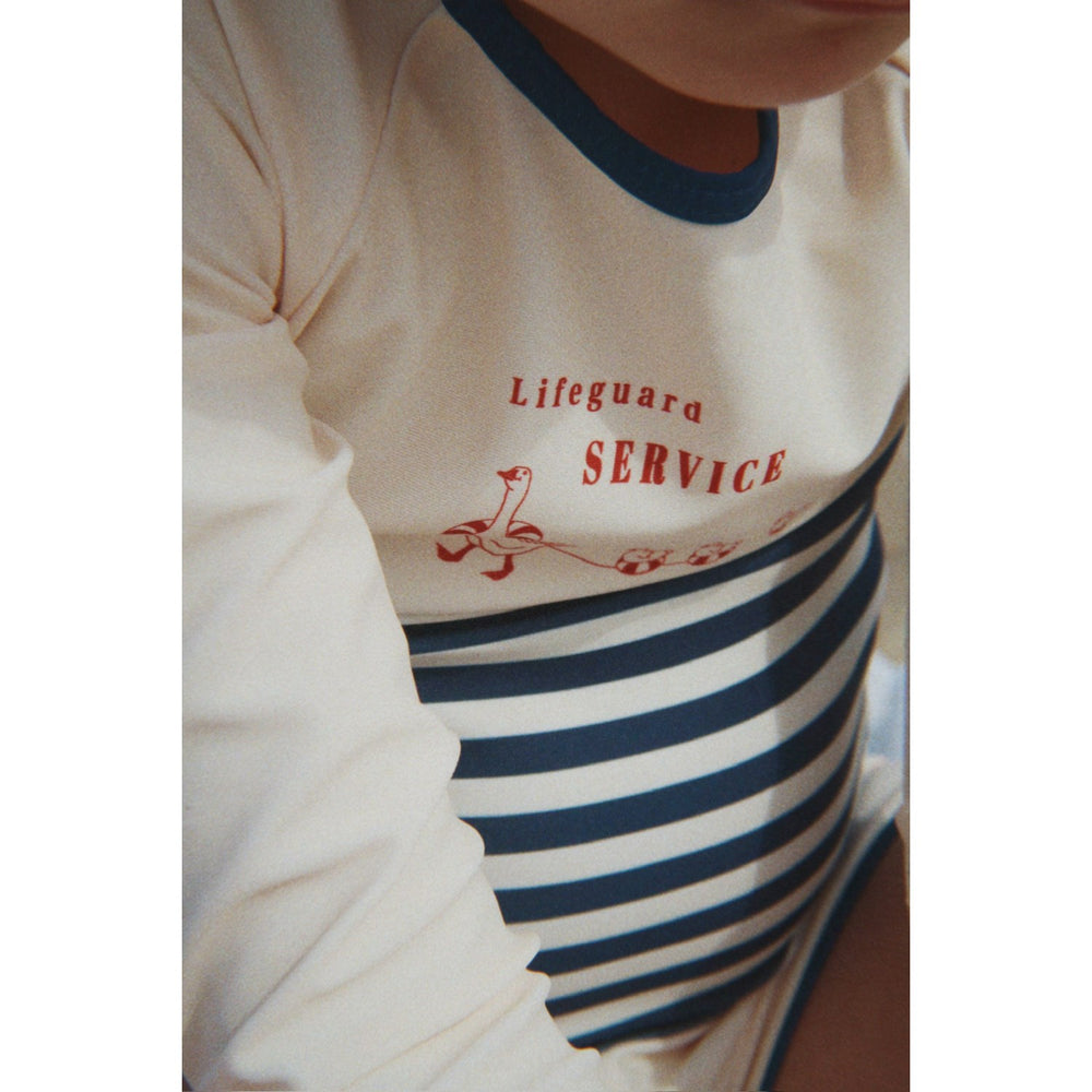 Køb Konges Sløjd Marin Stripe Aster Badebluse Grs
