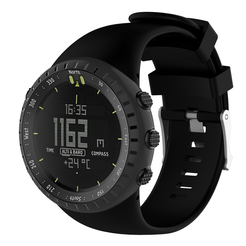 Suunto Core All Black Silikon Armband mit Dornschliesse - Schwarz
