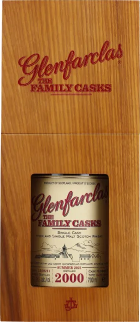 GLENFARCLAS VINTAGE 2000 FAMILY CASKS 70CL