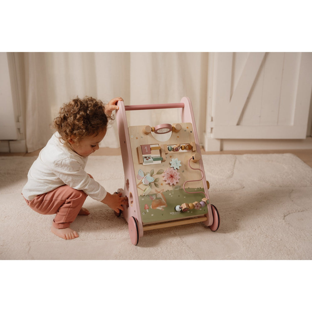 Køb Little Dutch Fairy Garden Pink Multi-Aktivitets Gåvogn
