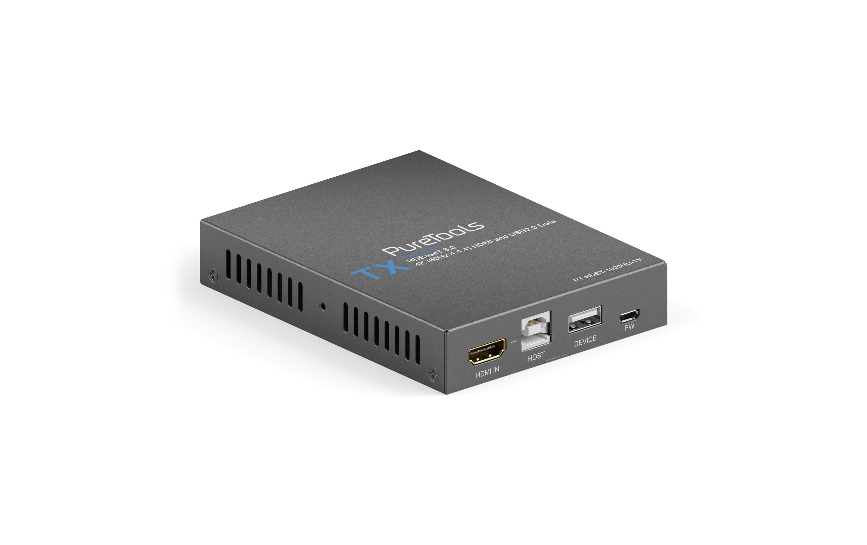 Transmitter PT-HDBT-1020HU-TX HDBaseT<br>PureTools – HDBaseT 3.0 HDMI und USB Transmitter – HDBaseT 3.0 4K (60Hz 4:4:4) HDMI und USB2.0 Daten