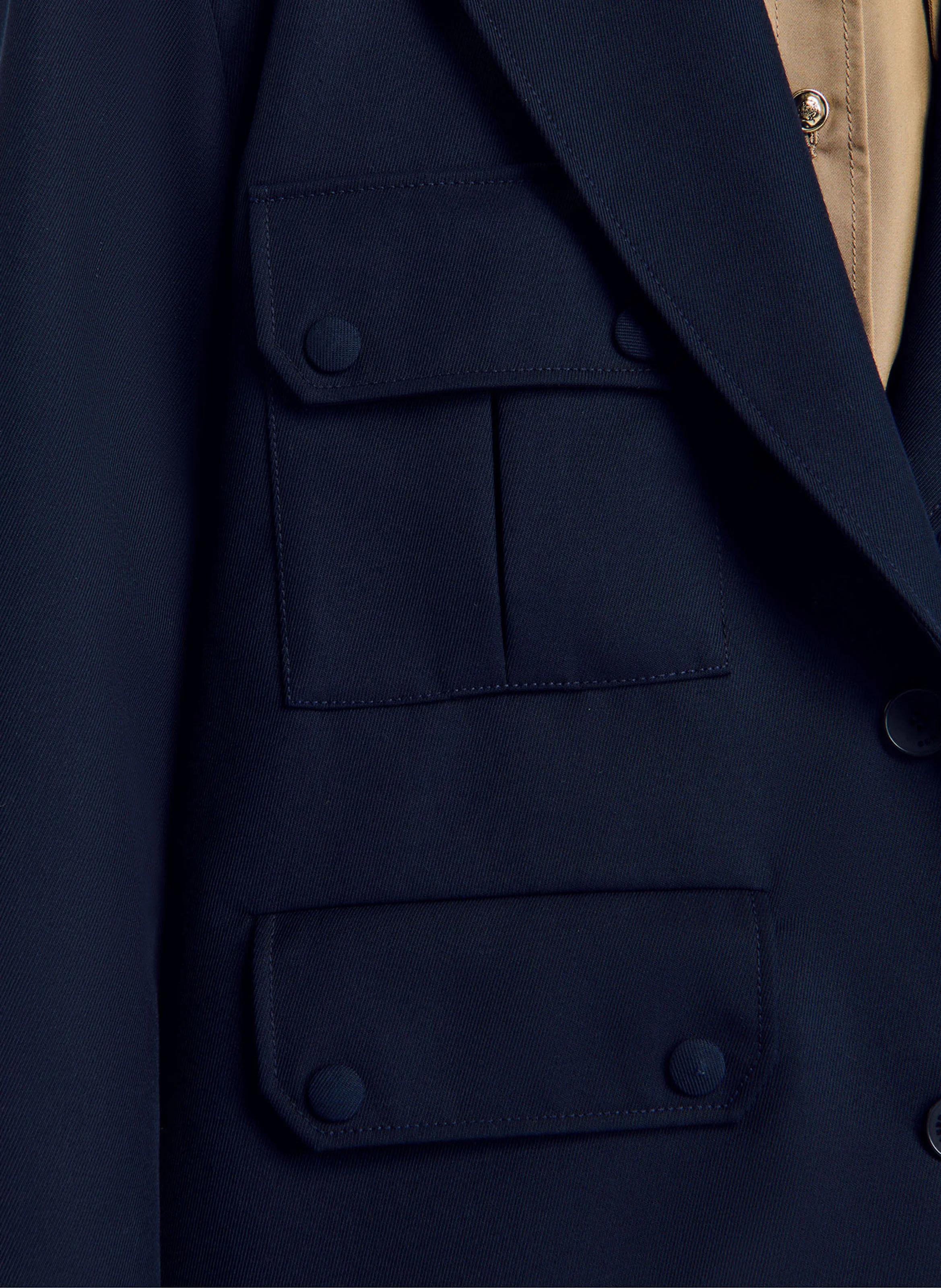 Veste de costume col tailleur| Bleu