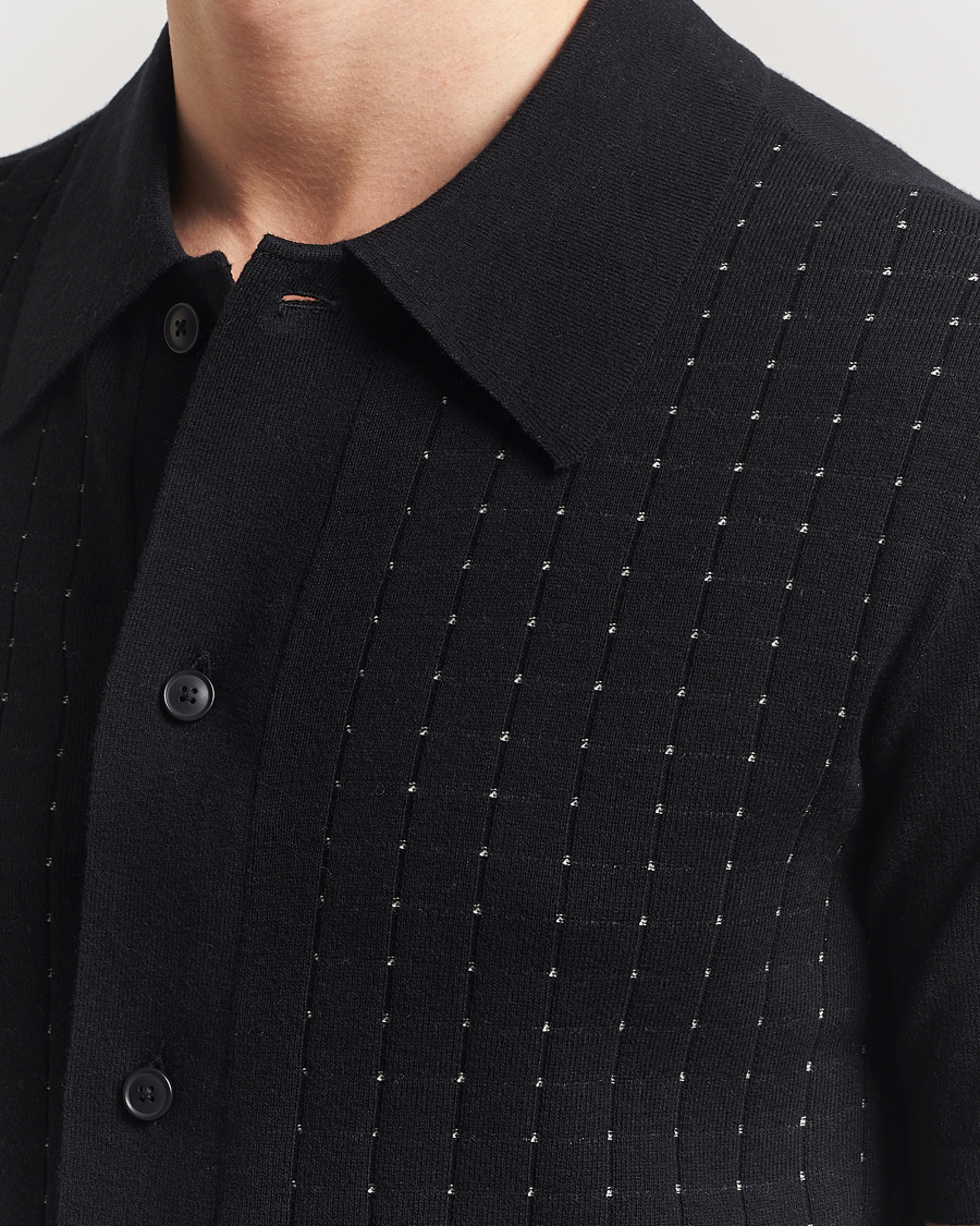 Tiger of Sweden Araawen Knitted Short Sleeve Shirt Black