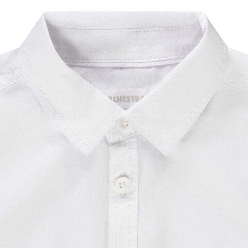 Chemise manches courtes blanche en coton - Blanc