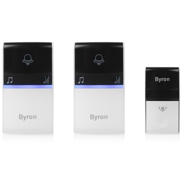 Byron Trådløs dørklokke Kinetic Uten batteri x2 mottakere