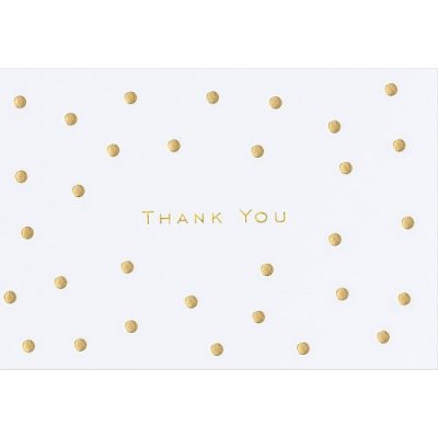 Gold Foil Spot Thank You Cards