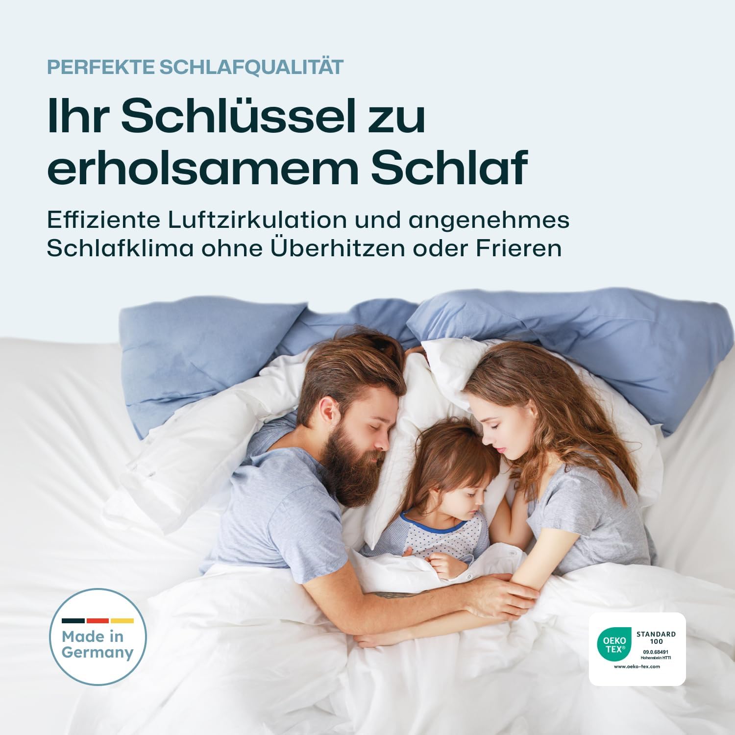 RAVENSBERGER Comfortmatratze Ravo-PUR - Härtegrad H3, mittel - 80 x 220 cm, Höhe 19 cm - ergonomische 7-Zonen Matratze mit RAVOTEX Funktions-Bezug, allergikerfreundlich