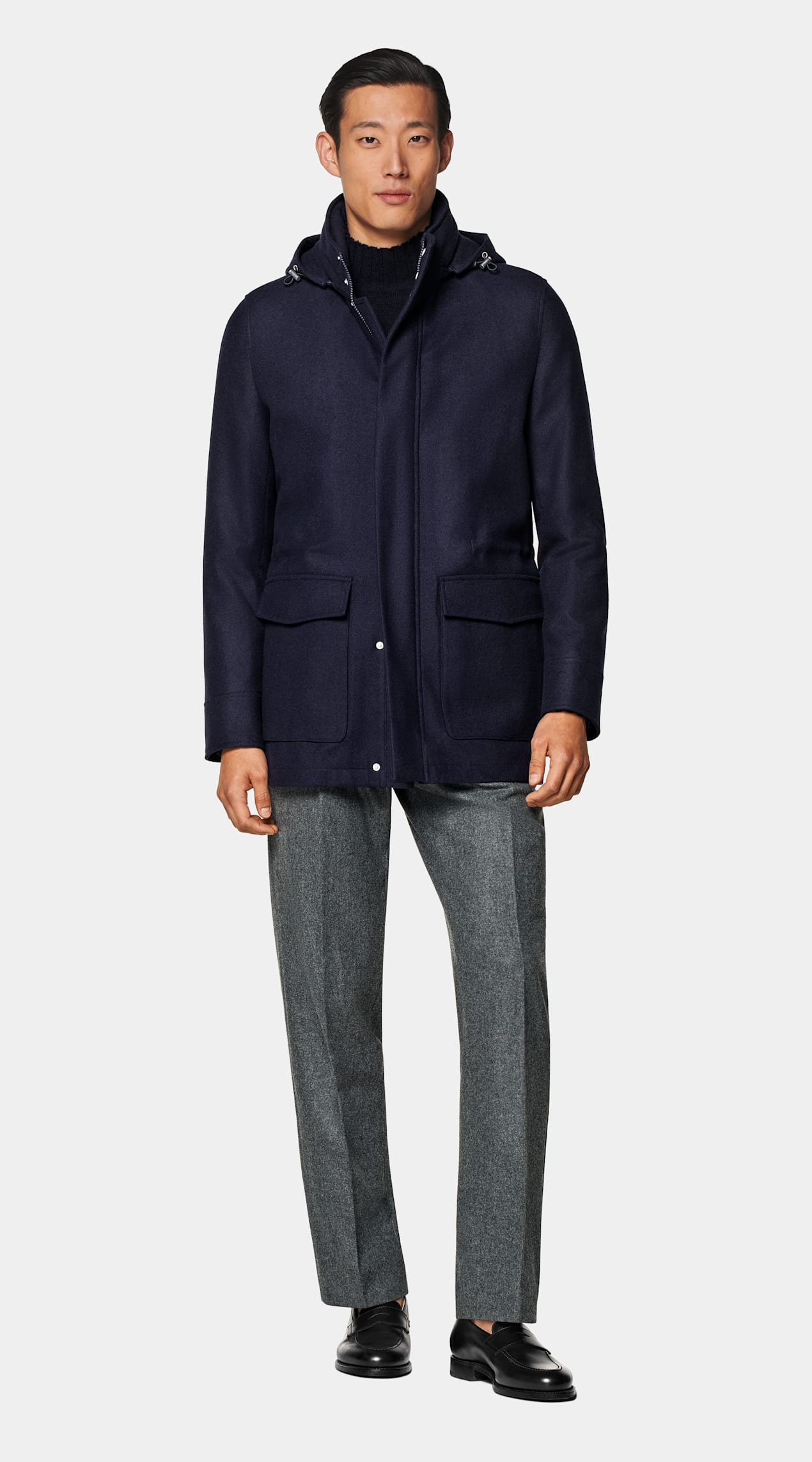 Parka rembourrée bleu marine