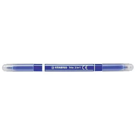 Filzstift und Fineliner in einem - STABILO Trio 2 in 1 - blau