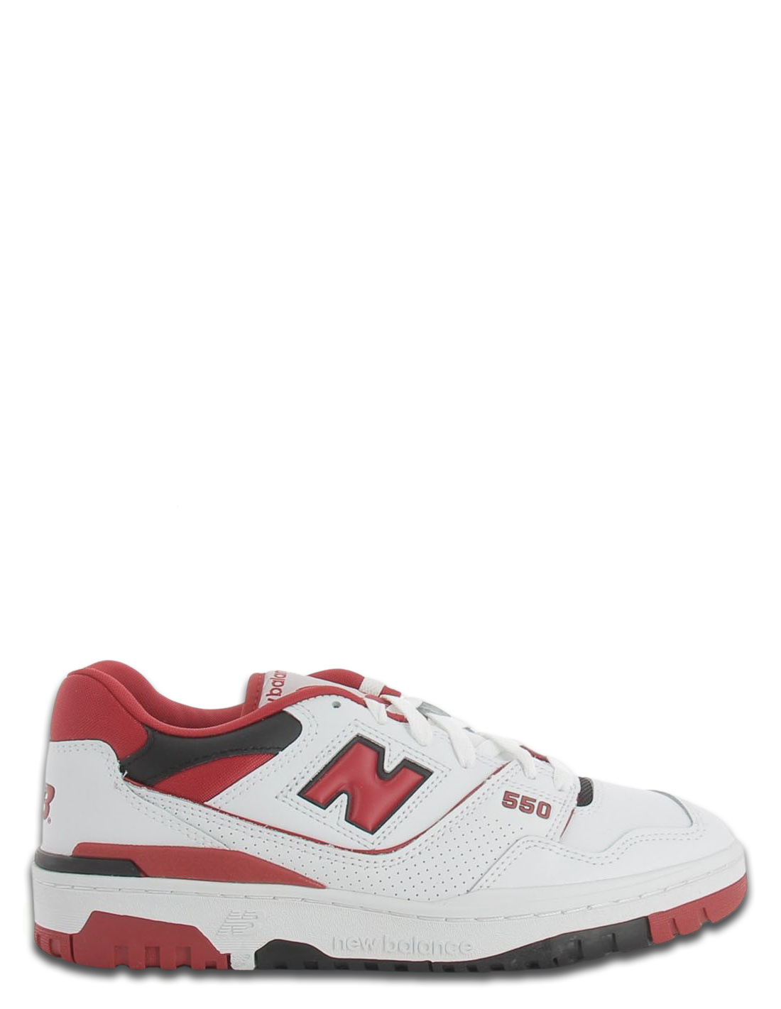 new balance Sneakers homme 550 cuir blanc/rouge