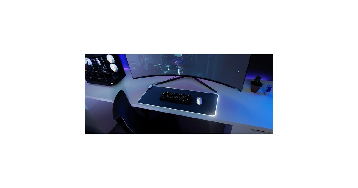 HYTECNVS Intense Play Mat gaming muismat  (Zwart, RGB led, Tweedekans)