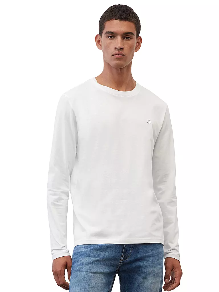 MARC O'POLO Langarmshirt  weiss