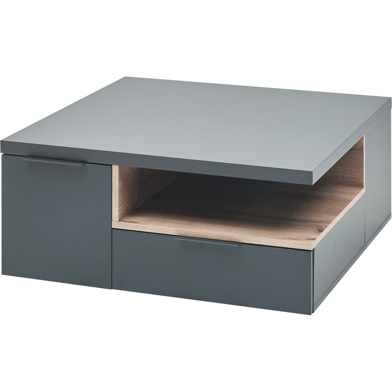 Salontisch Enna dunkelgrau/Eiche Dekor 80 x 35 x 80 cm
