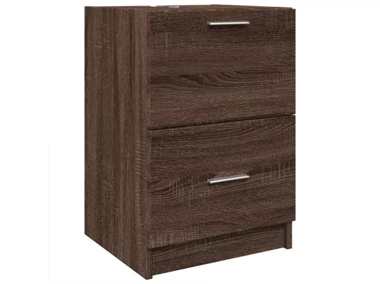 Meuble d'évier chêne marron 40x37x59 cm bois d'ingénierie