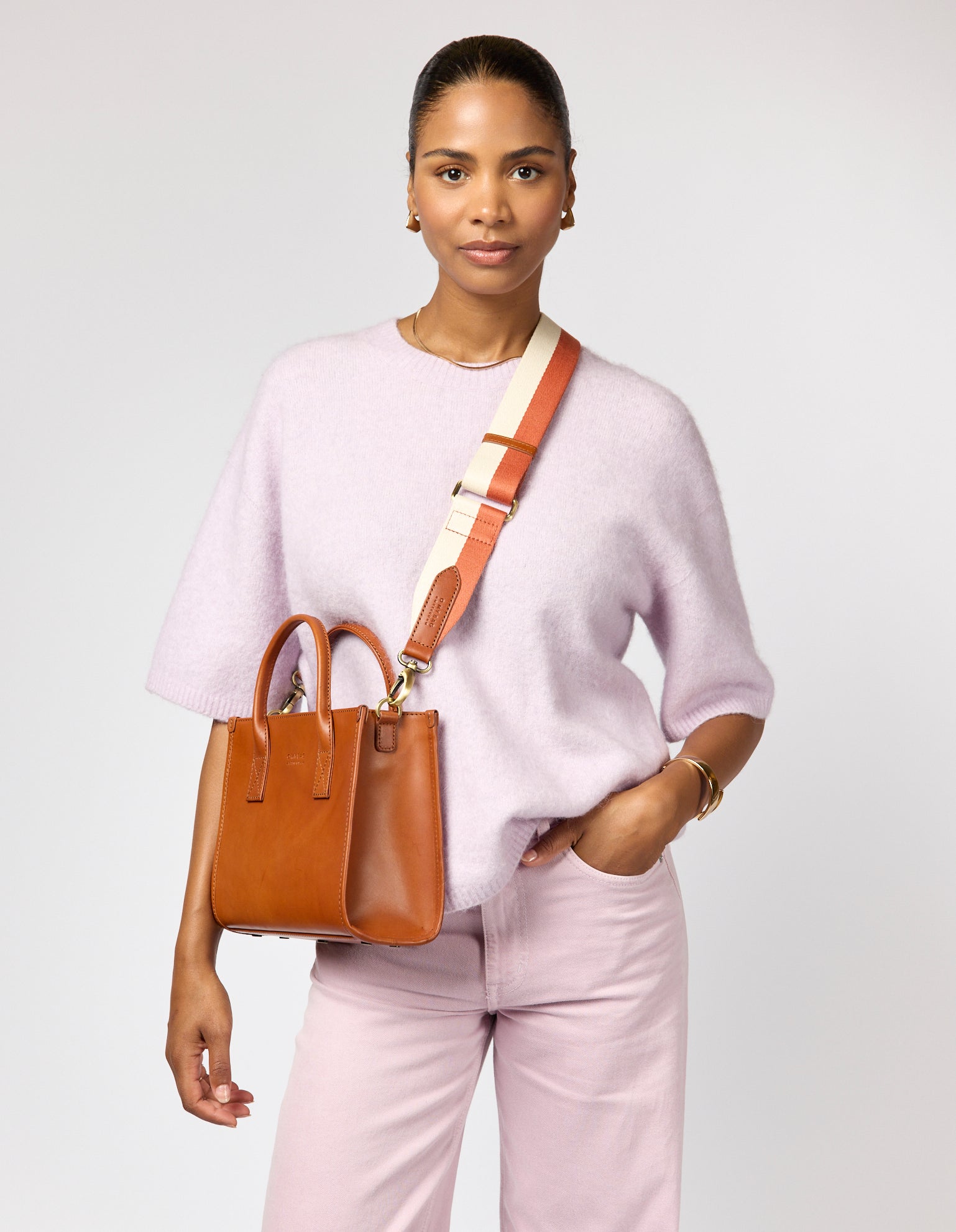 Jackie Midi - Cognac Classic Leather