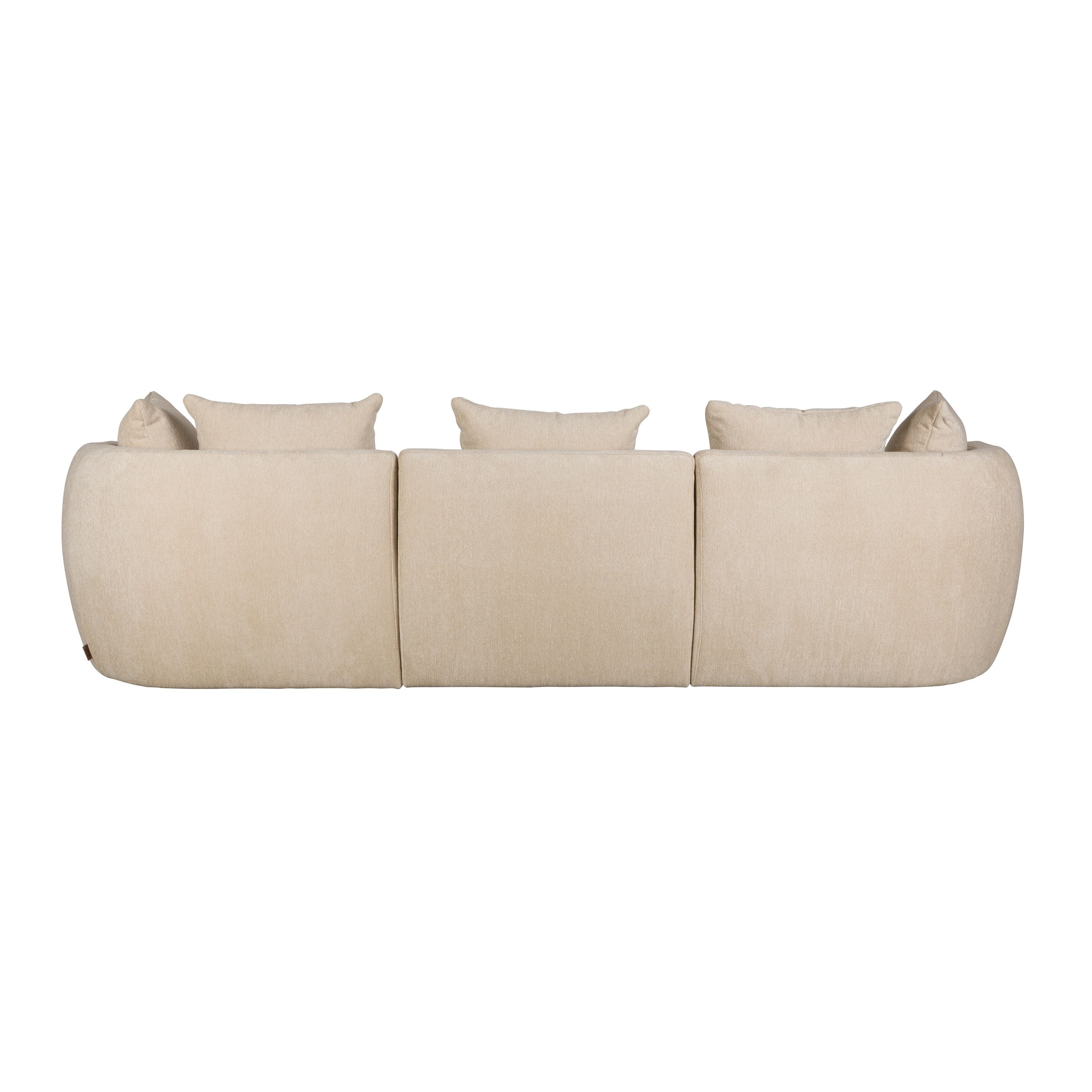 Dutchbone Rocca 4,5-zitsbank Latte| Beige