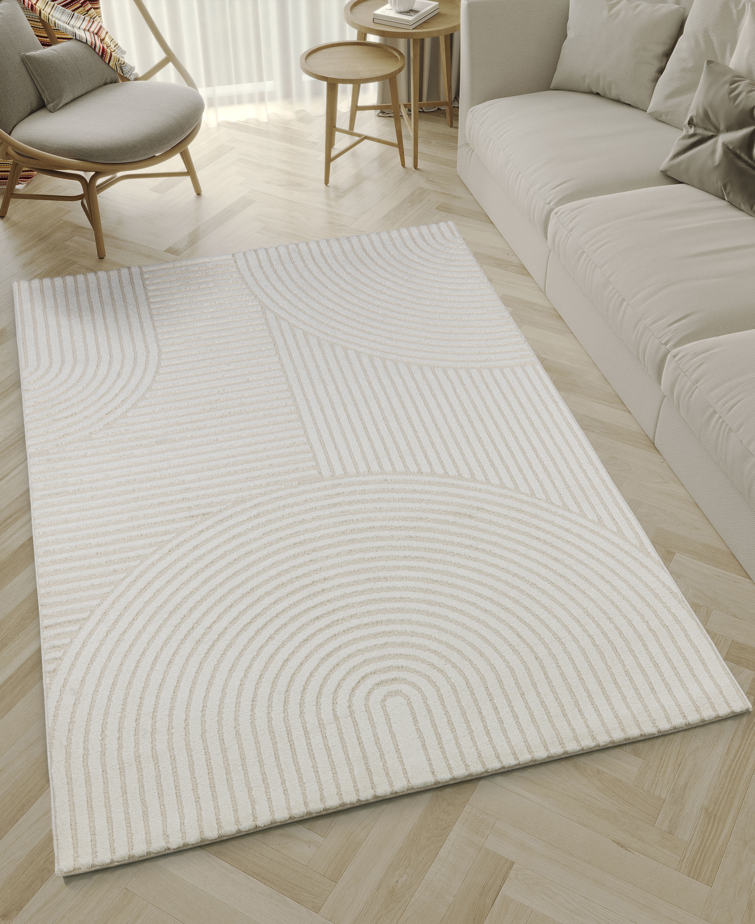 the carpet Teppich »Everest« rechteckig 14 mm Höhe moderner Wohnzimmer Teppich hohe Flordichte