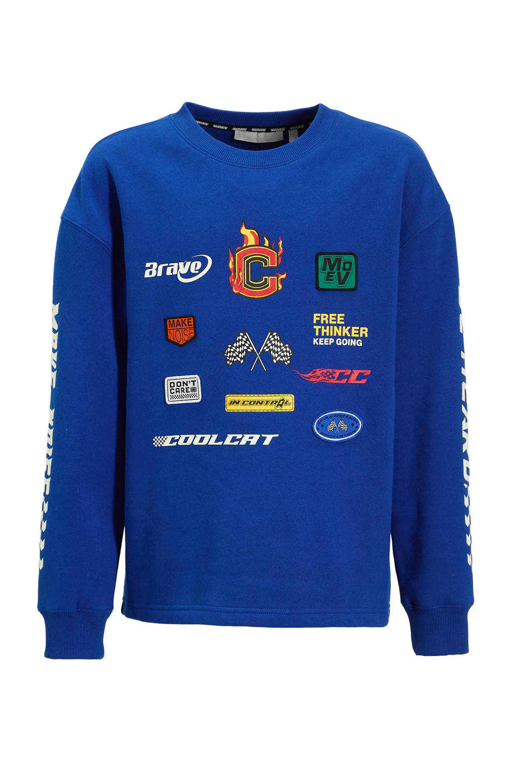 Coolcat Sweater Tyler met Racer Logo's en Patches