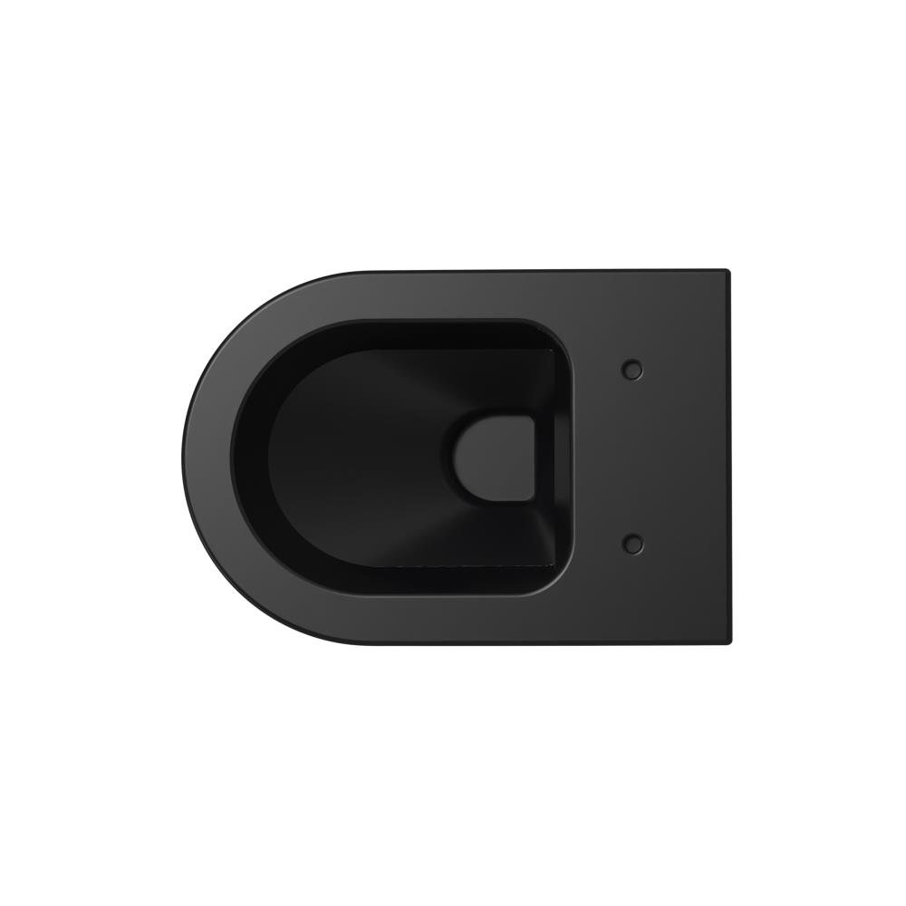 Xenz Gio randloos toilet 47cm met vortexspoeling zwart mat