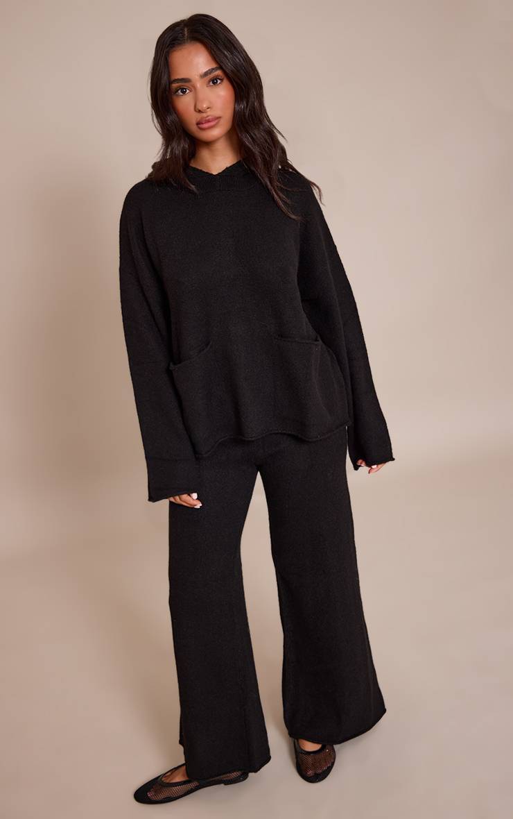 Noir Synthétiquell À Casynthétiqueche En Maille Luxe Avec Poche Petite