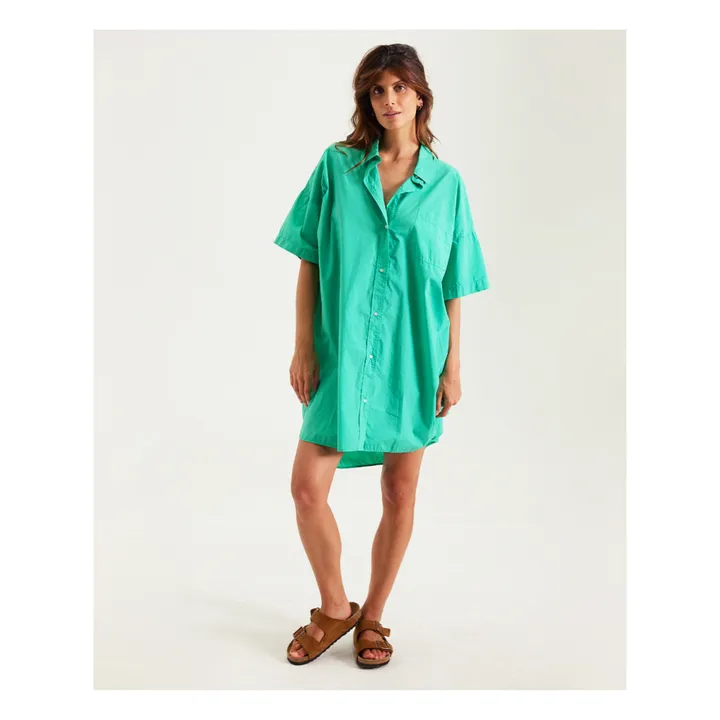 Sacrécoeur Robe Chemise Sami Popeline de Coton | Vert Menthe