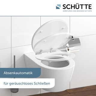 SCHÜTTE WC-Sitz Black Stone High Gloss MDF Absenkautomatik